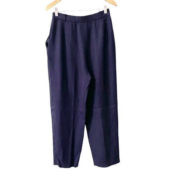 Vintage Evan-Picone Navy High Waisted Pleated Dress Pants Women's Size 12* - Picture 2 of 8